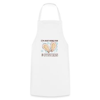 Oyster Lovers Funny Oyster Oyster Shucker - Cooking Apron - white - Front - AI Model Male 185 dark (185cm)