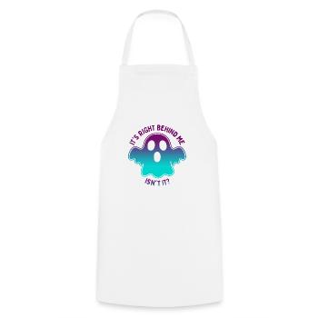 Halloween Ghost Hunt Scary Ghost Hunter - Cooking Apron - white - Front - AI Model Male 185 dark (185cm)