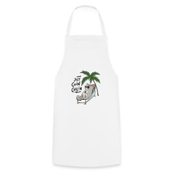 Just Chin Chillin Design for a Chinchilla - Cooking Apron - white - Front - AI Model Male 185 dark (185cm)