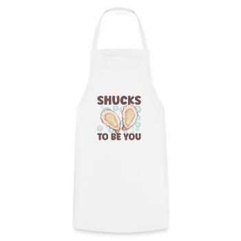 Amateurs d’huîtres Drôle d’huîtres Shucker d’huîtres - Tablier de cuisine - blanc - Devant - AI Model Male 185 dark (185cm)