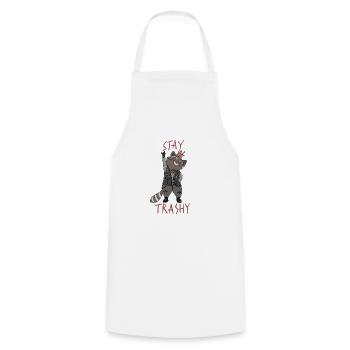 Stay Trashy Design für einen Fun Punk - Kochschürze - Weiß - Vorne - AI Model Male 185 dark (185cm)