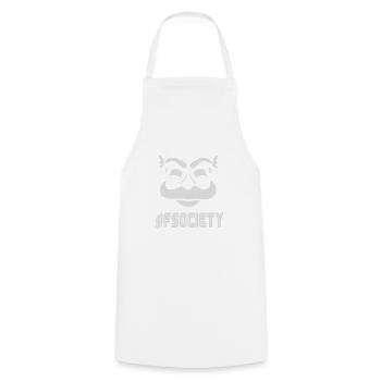 FSOCIETY - Tablier de cuisine - blanc - Devant - AI Model Male 185 dark (185cm)