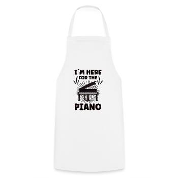 Pianiste Drôle de piano Clavier - Tablier de cuisine - blanc - Devant - AI Model Male 185 dark (185cm)