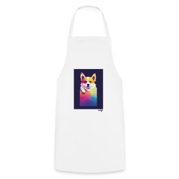 Corgi Sweet Design #9 - corgilove - Tablier de cuisine - blanc - Devant - AI Model Male 185 dark (185cm)