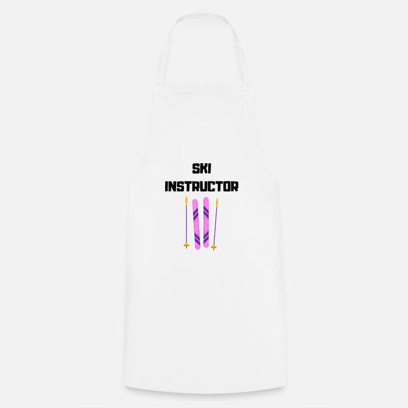 Moniteur de ski - Tablier de cuisine - blanc