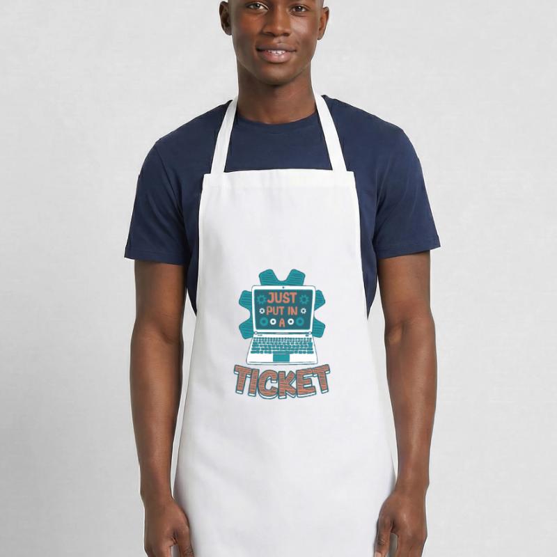 Ouvrez simplement un ticket Help Desk Tech Support Tablier de cuisine