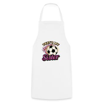 Das Ist Meine Schwester,Bruder-Schwester-Fußball - Kochschürze - Weiß - Vorne - AI Model Male 185 dark (185cm)