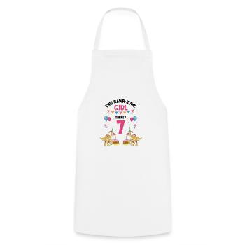 Parasaurolophus Design Dinosaur Birthday - Cooking Apron - white - Front - AI Model Male 185 dark (185cm)