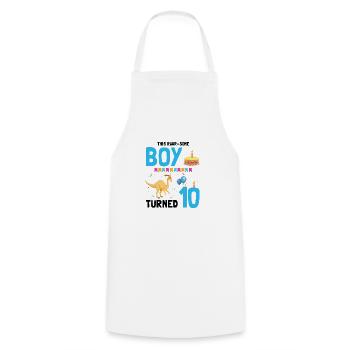 Parasaurolophus Kids Design for Dinosaurs - Cooking Apron - white - Front - AI Model Male 185 dark (185cm)