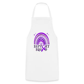 Arc violet conscient de la naissance prématurée - Tablier de cuisine - blanc - Devant - AI Model Male 185 dark (185cm)