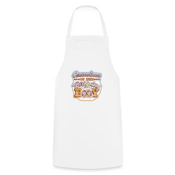 Grandma of the birthday boy or girl - Cooking Apron - white - Front - AI Model Male 185 dark (185cm)