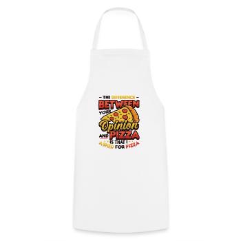 Ich Habe Um Pizza Gebeten. - Kochschürze - Weiß - Vorne - AI Model Male 185 dark (185cm)