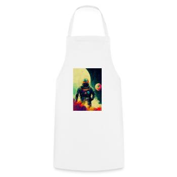 Astronaut Grunge-Style Candy-Pop - Kochschürze - Weiß - Vorne - AI Model Male 185 dark (185cm)
