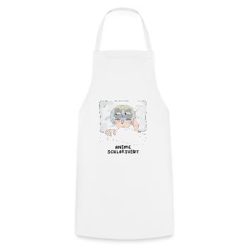 Chemise de nuit Anime Otaku Weeb Kawaii - Tablier de cuisine - blanc - Devant - AI Model Male 185 dark (185cm)