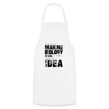 Marine biology - Cooking Apron - white - Front - AI Model Male 185 dark (185cm)