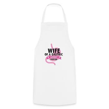 Gastric Bypass and Gastric Bypass Operation Design - Cooking Apron - white - Front - AI Model Male 185 dark (185cm)