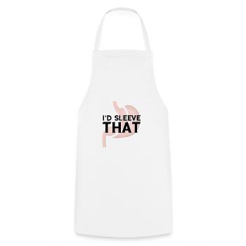 Gastric Bypass and Gastric Bypass Operation Design - Cooking Apron - white - Front - AI Model Male 185 dark (185cm)