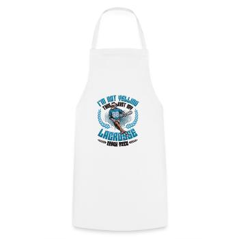 Don't shout, this is my lacrosse - Cooking Apron - white - Front - AI Model Male 185 dark (185cm)