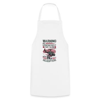 Warning, can spontaneously start talking about rc. - Cooking Apron - white - Front - AI Model Male 185 dark (185cm)