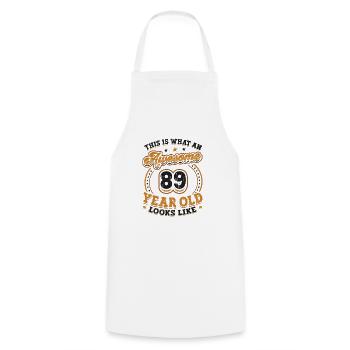 This is what a great 89-year-old looks like. - Cooking Apron - white - Front - AI Model Male 185 dark (185cm)