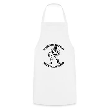 American Football Fan Football Coach - Cooking Apron - white - Front - AI Model Male 185 dark (185cm)