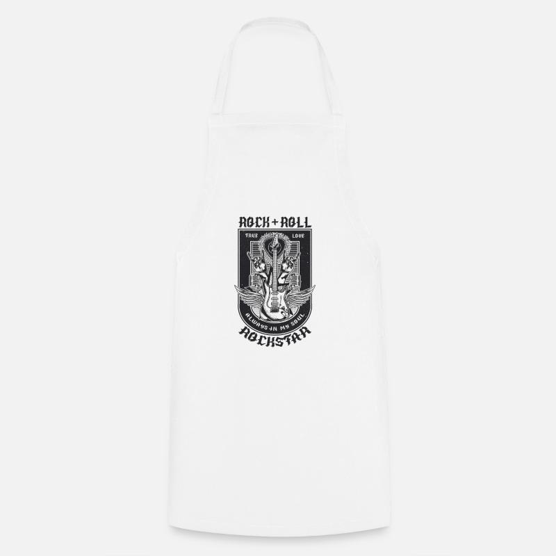 Guitar rock design - Cooking Apron - white