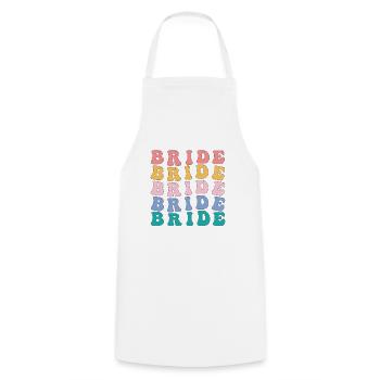 Hippie Bride Tshirt Bachelorette party - Kochschürze - Weiß - Vorne - AI Model Male 185 dark (185cm)