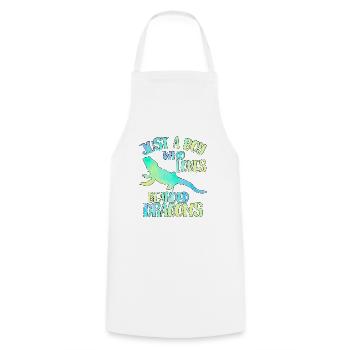 Just a boy who loves Bearded dragons - Cooking Apron - white - Front - AI Model Male 185 dark (185cm)