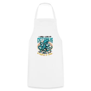slap 8 people at once octopi funny octopus - Cooking Apron - white - Front - AI Model Male 185 dark (185cm)