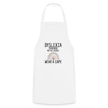 Dyslexia Therapy for Dyslexia Month - Cooking Apron - white - Front - AI Model Male 185 dark (185cm)