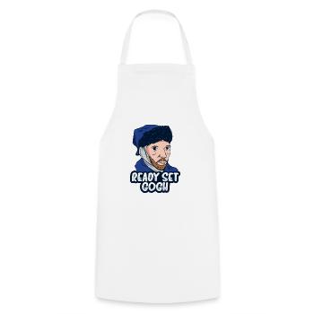 Van Gogh Art - Cooking Apron - white - Front - AI Model Male 185 dark (185cm)
