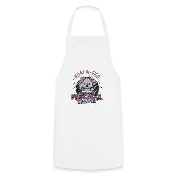 Koala-fied Koala Proud Preschool Teacher - Cooking Apron - white - Front - AI Model Male 185 dark (185cm)