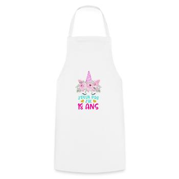 Enfant T Shirt 18 Ans Fille Anniversaire Cadeau - Cooking Apron - white - Front - AI Model Male 185 dark (185cm)