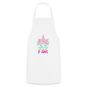 Enfant T Shirt 2 Ans Fille Anniversaire Cadeau - Cooking Apron - white - Front - AI Model Male 185 dark (185cm)
