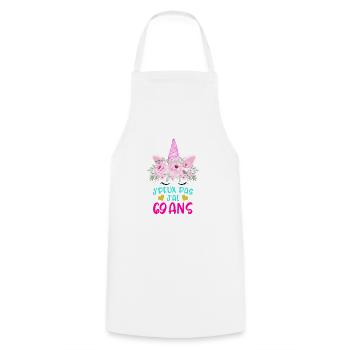Enfant T Shirt 69 Ans Fille Anniversaire Cadeau - Cooking Apron - white - Front - AI Model Male 185 dark (185cm)