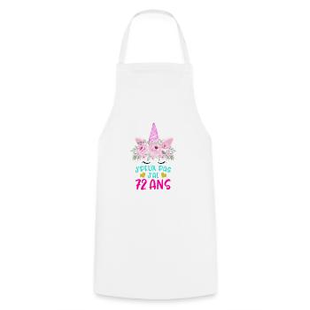Enfant T Shirt 72 Ans Fille Anniversaire Cadeau - Cooking Apron - white - Front - AI Model Male 185 dark (185cm)