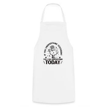 History historian History - Cooking Apron - white - Front - AI Model Male 185 dark (185cm)