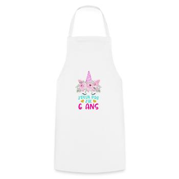 Enfant T Shirt 6 Ans Fille Anniversaire Cadeau - Cooking Apron - white - Front - AI Model Male 185 dark (185cm)