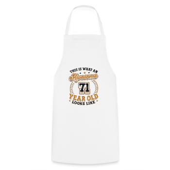 Voilà à quoi ressemble un grand homme de 71 ans. - Tablier de cuisine - blanc - Devant - AI Model Male 185 dark (185cm)