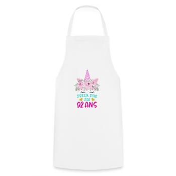 Enfant T Shirt 92 Ans Fille Anniversaire Cadeau - Cooking Apron - white - Front - AI Model Male 185 dark (185cm)