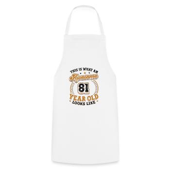 Voilà à quoi ressemble un grand homme de 81 ans. - Tablier de cuisine - blanc - Devant - AI Model Male 185 dark (185cm)