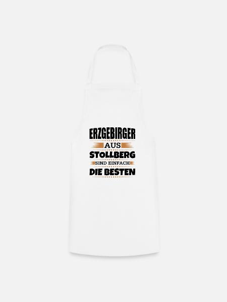 Erzgebirger aus Stollberg - Kochschürze - Weiß