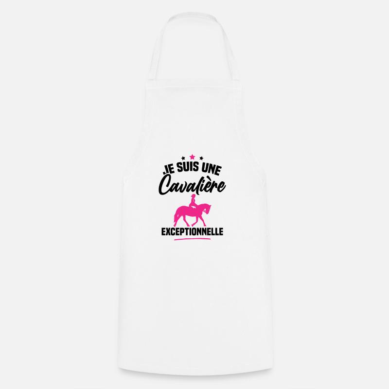 Je suis une cavalière exceptionnelle - Tablier de cuisine - blanc