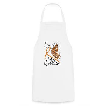 Butterfly Multiple Sclerosis Warrior - Cooking Apron - white - Front - AI Model Male 185 dark (185cm)