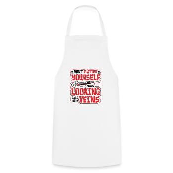 Ne pas flatter - Tablier de cuisine - blanc - Devant - AI Model Male 185 dark (185cm)