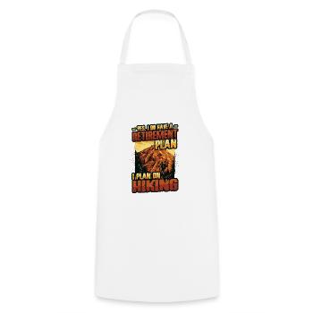 Retirement plan Hiking Pensioners Hikers - Cooking Apron - white - Front - AI Model Male 185 dark (185cm)