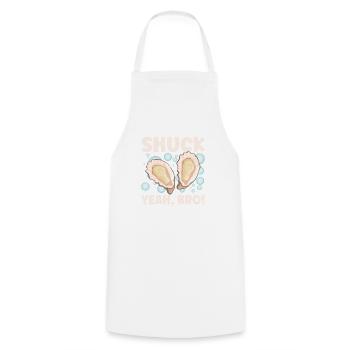 Oyster Lovers Funny Oyster Oyster Shucker - Cooking Apron - white - Front - AI Model Male 185 dark (185cm)