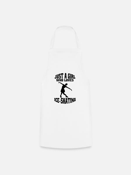 Figure skating ice skating skate figure skating - Cooking Apron - white