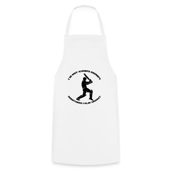 Cricket Slogan Équipe Cricket Cadeau Fan de cricket - Tablier de cuisine - blanc - Devant - AI Model Male 185 dark (185cm)