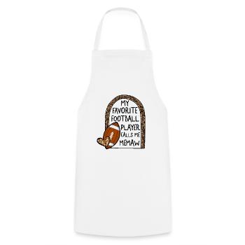 Maillot Memaw, mon joueur de football préféré m’appelle - Tablier de cuisine - blanc - Devant - AI Model Male 185 dark (185cm)